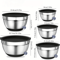 KitchenGuard 8 Piece Stainless Steel Mixing Bowl Set With Airtight Lids And Non Slip Base 2
