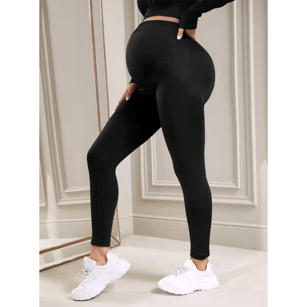 MamaFit High Waist Maternity Leggings With Belly Support For Pregnancy And Postpartum 3