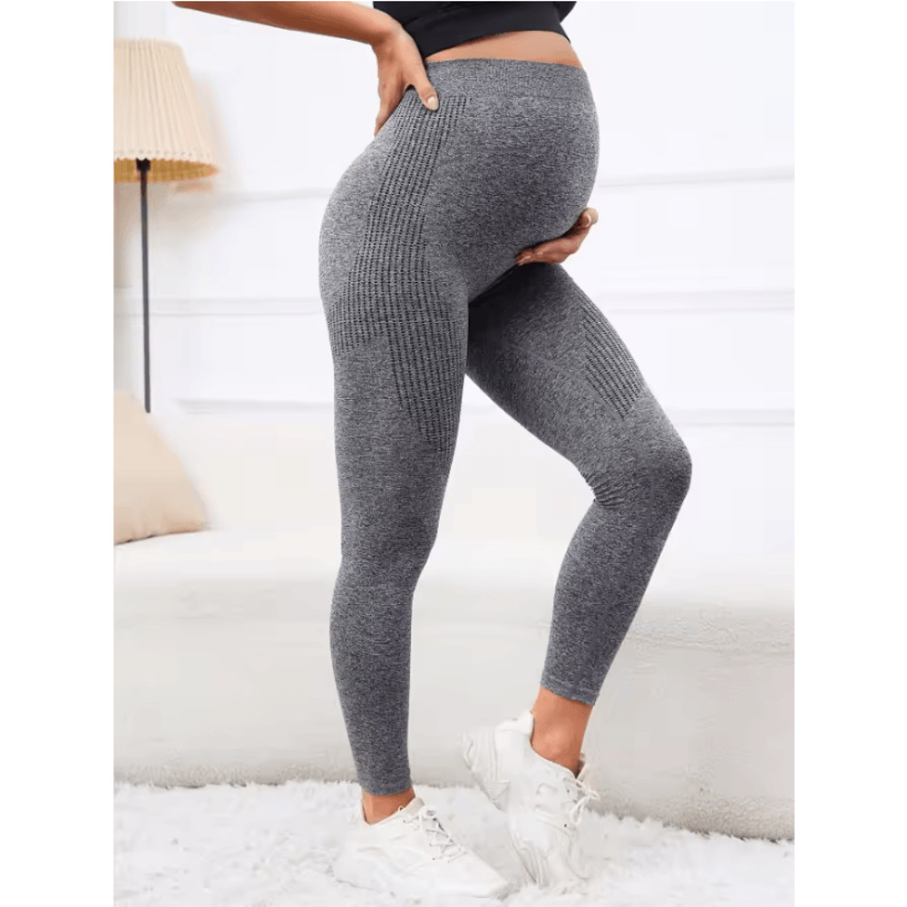MamaFit High Waist Maternity Leggings With Belly Support For Pregnancy And Postpartum 5