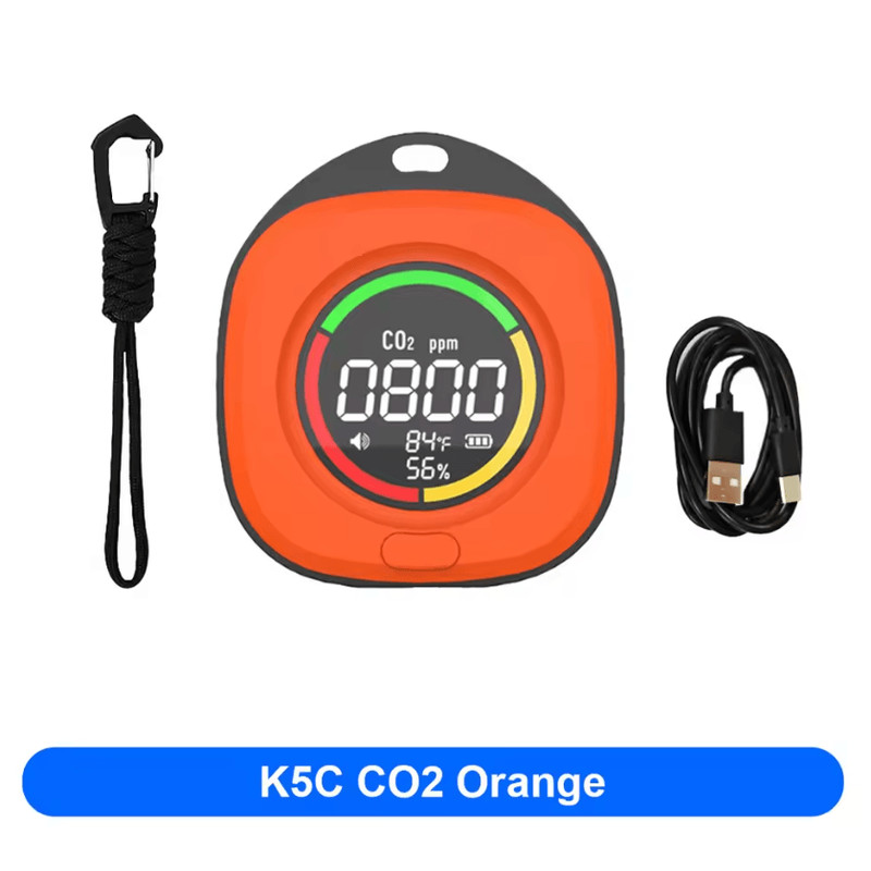 SafeAir 4in1 CO And CO2 Portable Detector Travel Alarm 4