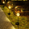 MoonGlow Crackle Glass Solar Stake Light Moon Garden Lamp 0