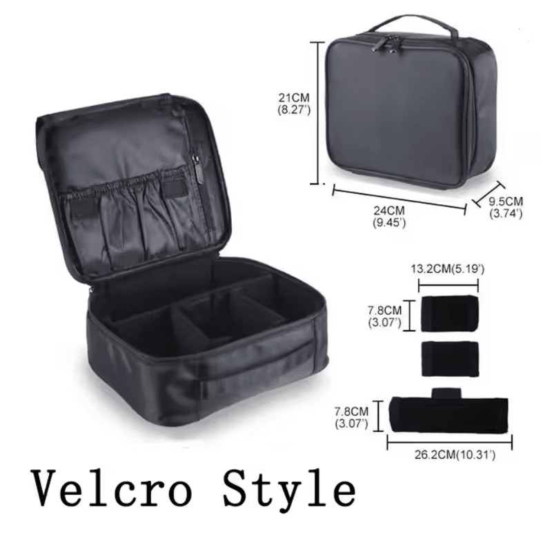 EmbroiLuxe Waterproof Embroidered Makeup Bag Large Capacity Travel Cosmetic Case 1