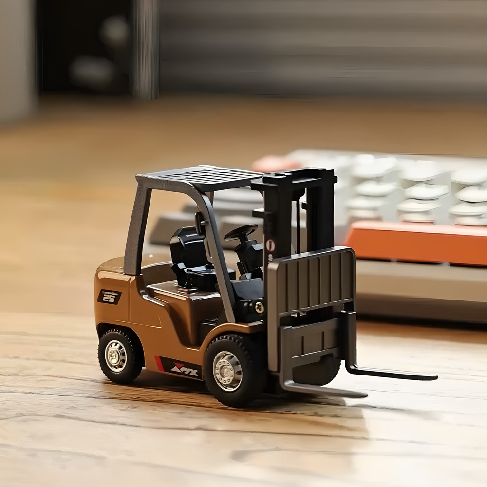 RC Alloy Forklift Toy,Mini Engineering Vehicle with Remote Control,Collectible Construction Model for Kids,Boys gifts