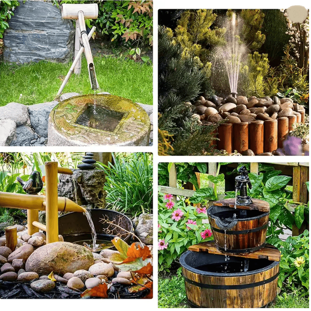 SunWave Solar Fountain Pump Kit With 6 Nozzles For Garden Bird Bath Pond 1