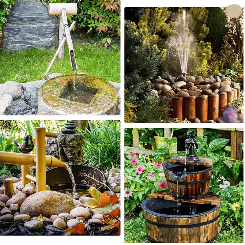 SunWave Solar Fountain Pump Kit With 6 Nozzles For Garden Bird Bath Pond 1