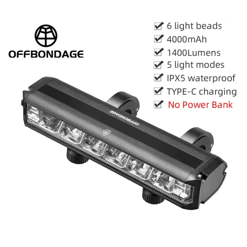 OFFBONDAGE Ultra Bright USB Rechargeable Bicycle Light Waterproof Front Bike Lamp 5
