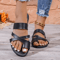 Elegant Square Toe Cross Strap Flat Sandals 3