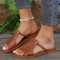 Elegant Square Toe Cross Strap Flat Sandals 0