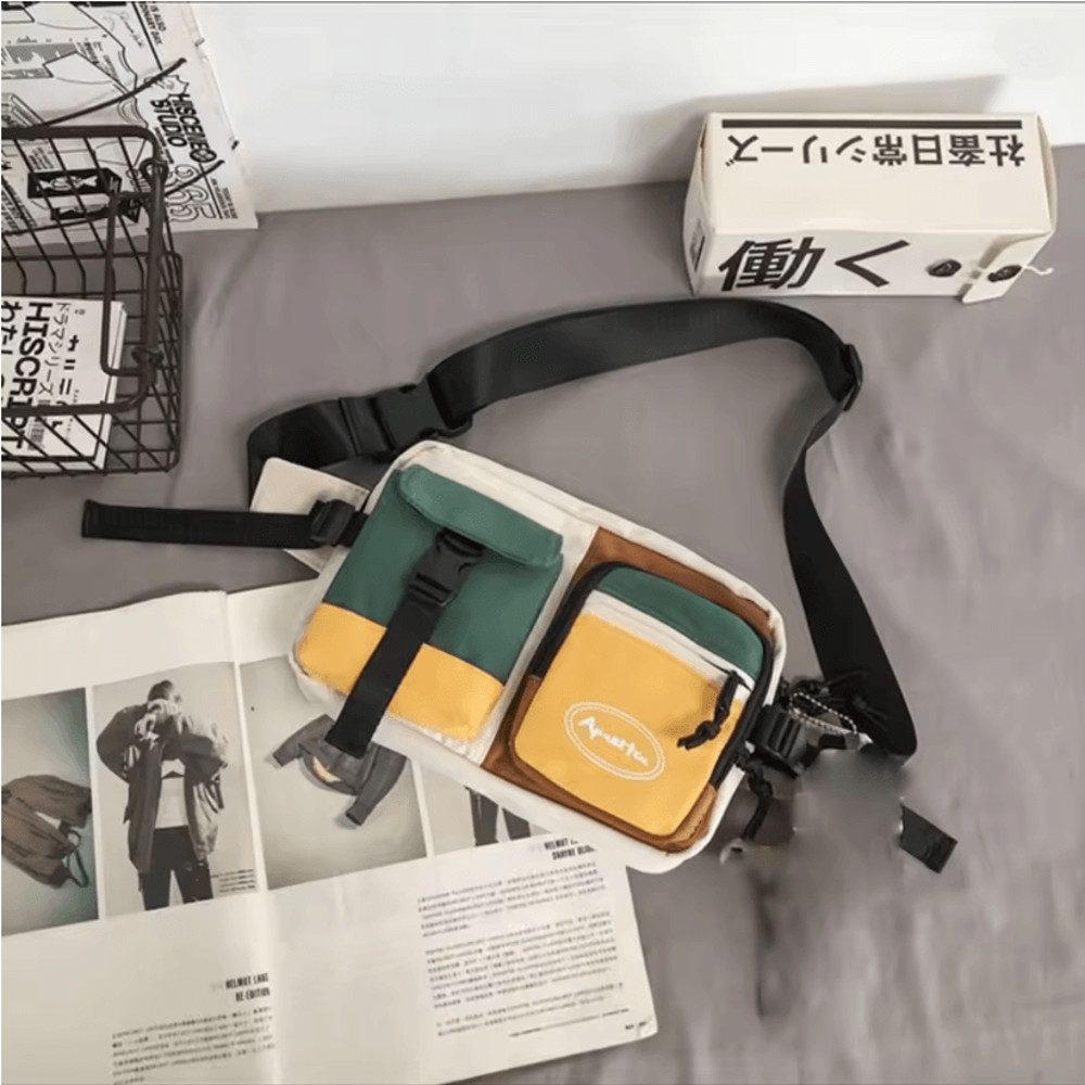 Large Capacity Nylon Chest Sling Bag For Men 2