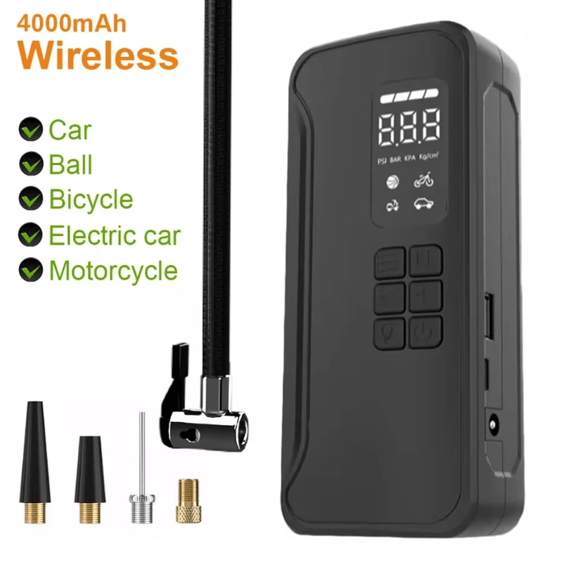 Wireless Touch Screen Tire Inflator Portable 150PSI Air Pump 4