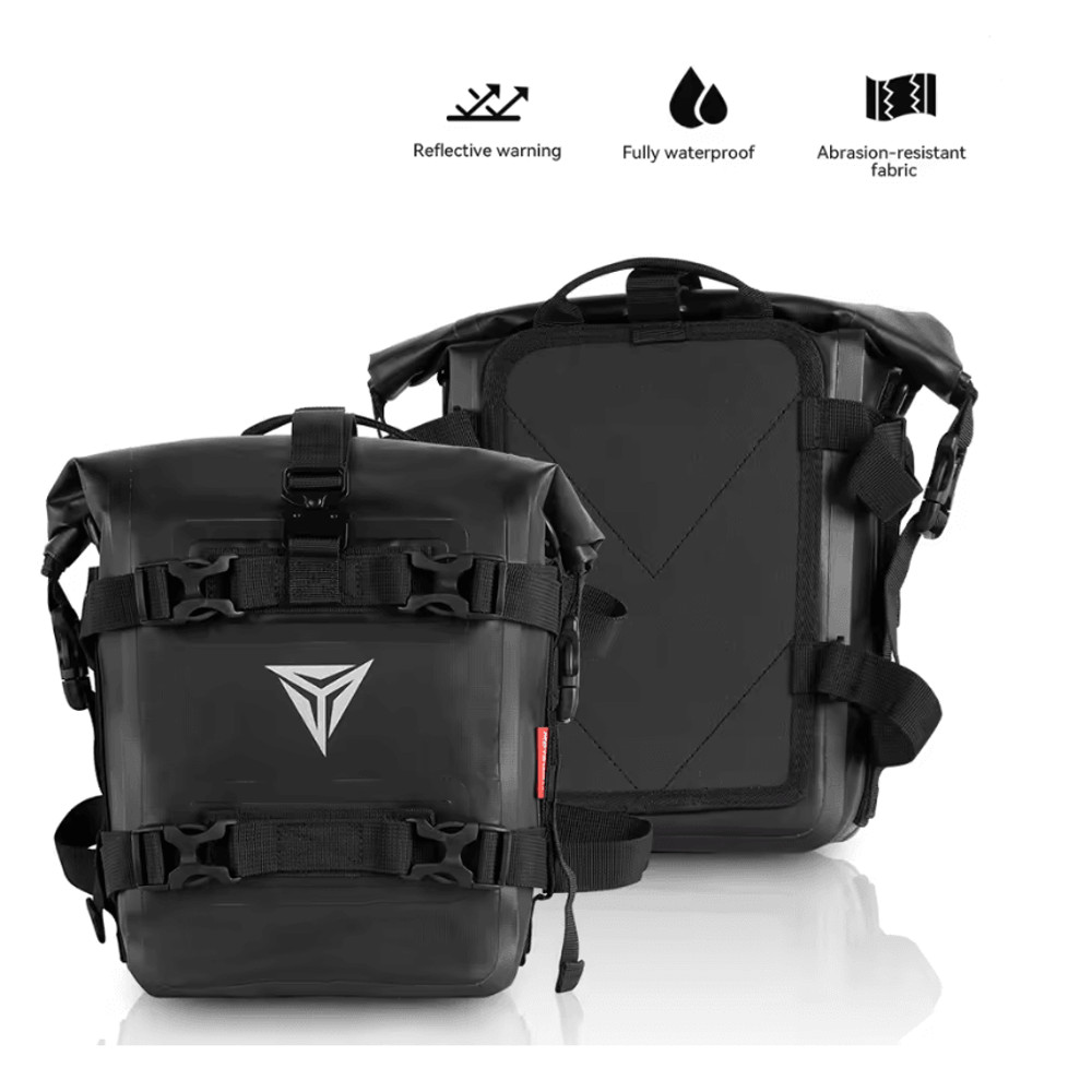 Waterproof Motorcycle Saddle Tool Bag For Crash Bar Side Mount 8L 0
