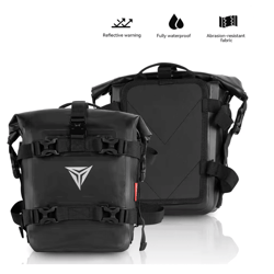 waterproof motorcycle saddle tool bag for crash bar side mount 8l