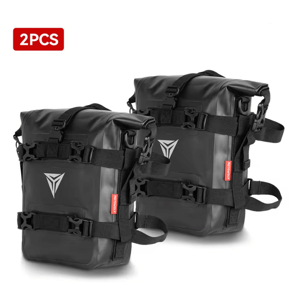 Waterproof Motorcycle Saddle Tool Bag For Crash Bar Side Mount 8L 9