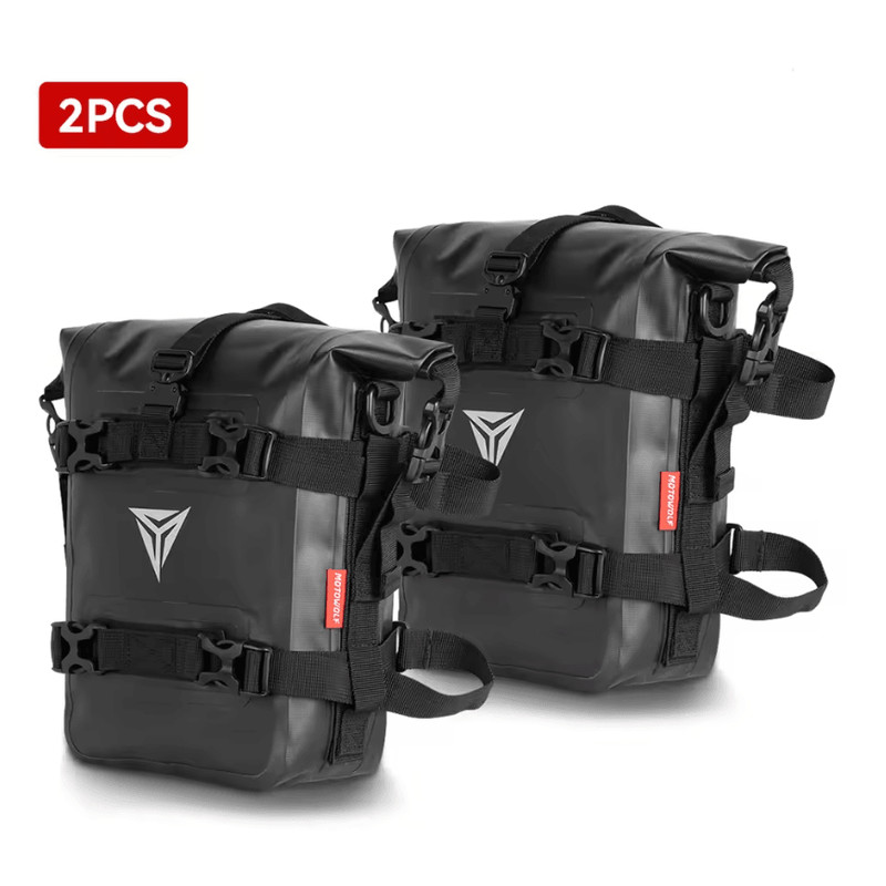Waterproof Motorcycle Saddle Tool Bag For Crash Bar Side Mount 8L 9