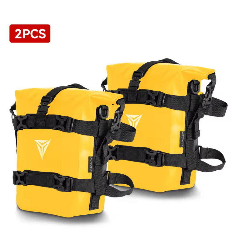 Waterproof Motorcycle Saddle Tool Bag For Crash Bar Side Mount 8L 6