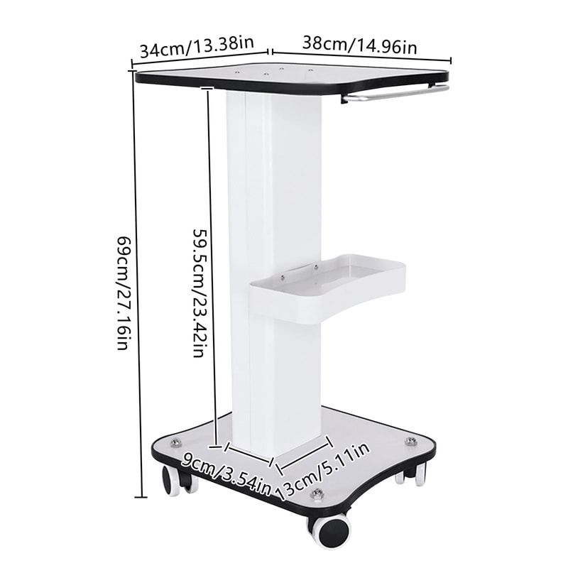 Mobile 3 Tier Beauty Cart Rolling Spa Organizer Trolley 3