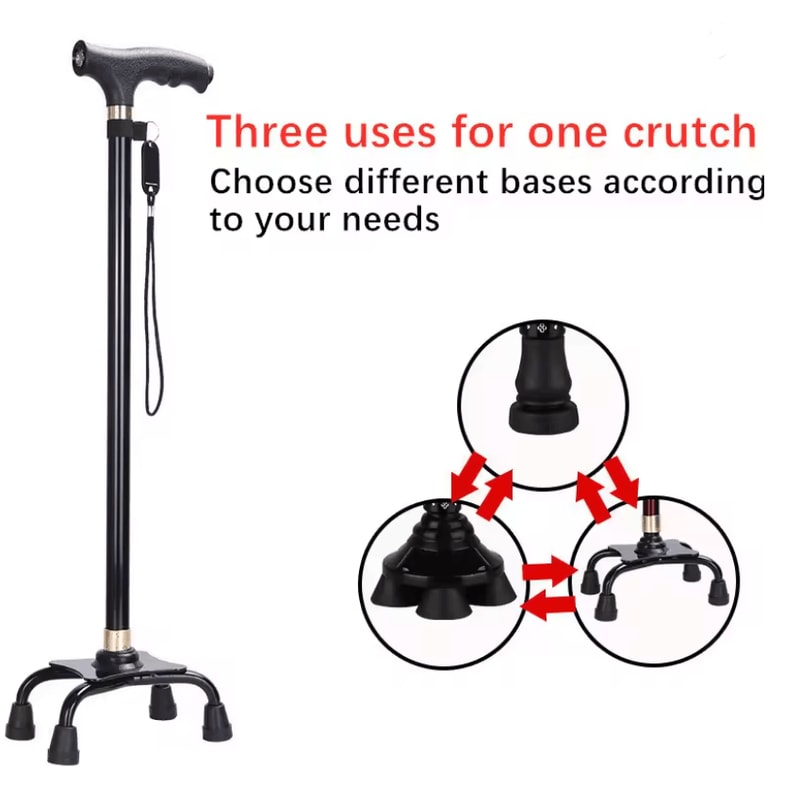 Adjustable Retractable Aluminum Walking Cane With LED Light 10