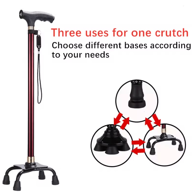 Adjustable Retractable Aluminum Walking Cane With LED Light 11