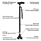 Adjustable Retractable Aluminum Walking Cane With LED Light 1