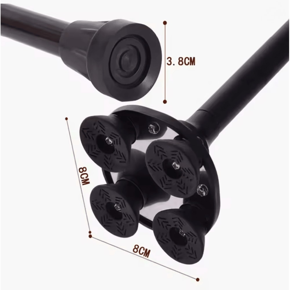 Adjustable Retractable Aluminum Walking Cane With LED Light 2