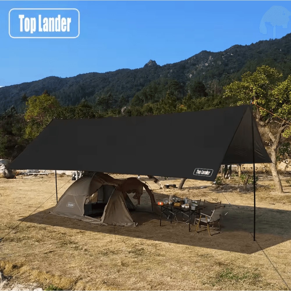 Heavy Duty Waterproof Tarp Canopy 4x6m Outdoor Sun Shelter 0