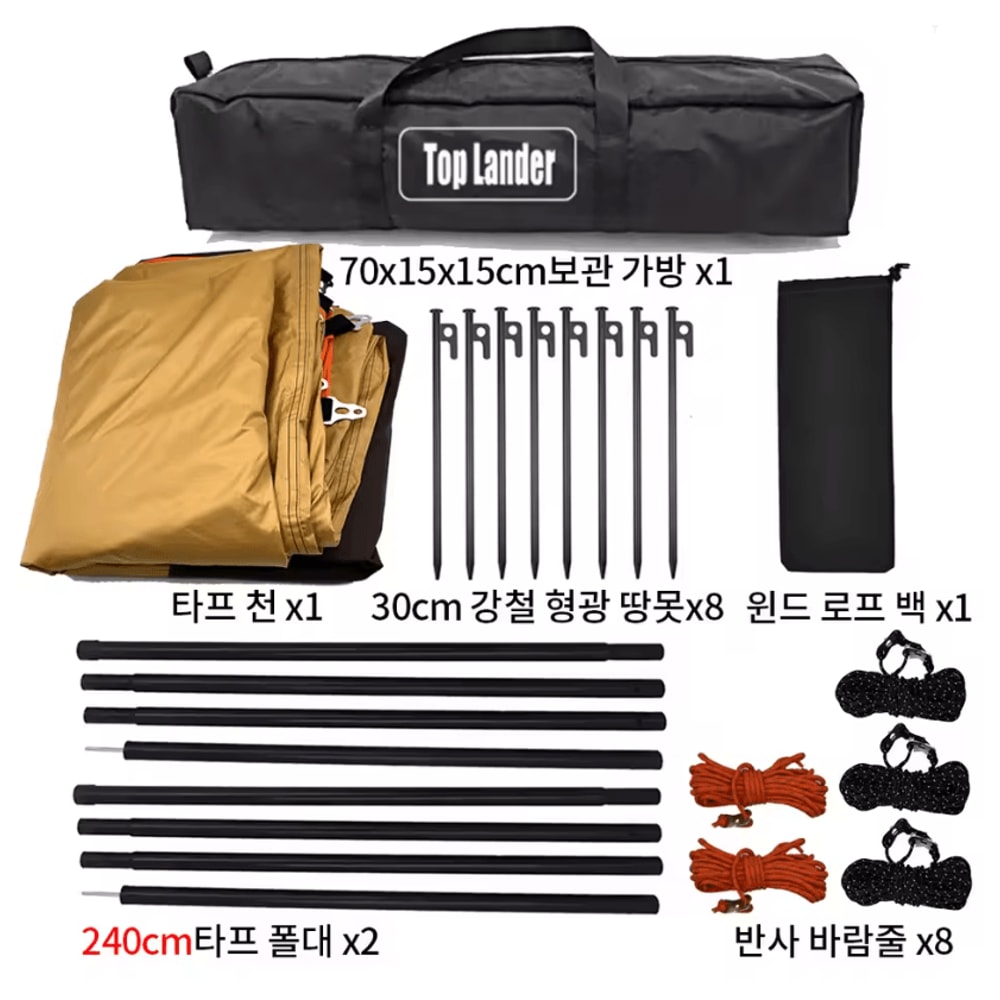 Heavy Duty Waterproof Tarp Canopy 4x6m Outdoor Sun Shelter 3