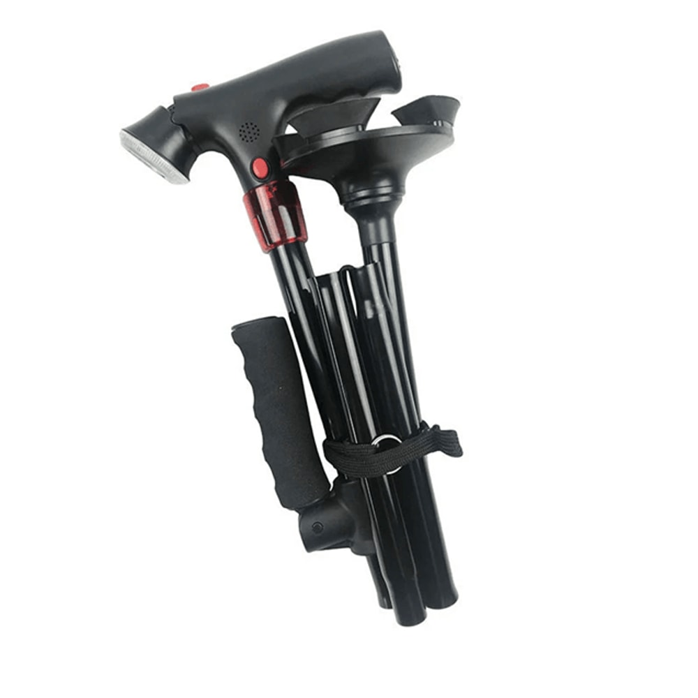 Adjustable Collapsible Cane With LED Light And Alarm 1