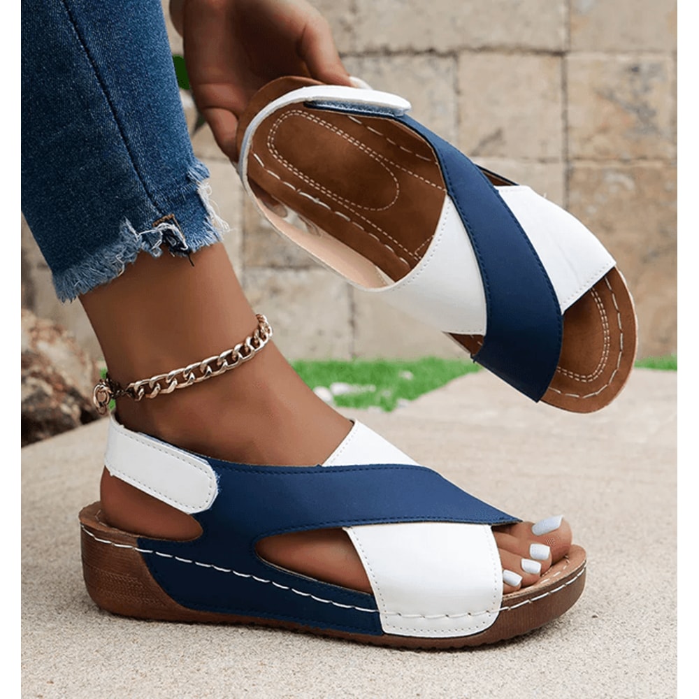 Everyday Comfort Peep Toe Wedge Sandals For Women 1