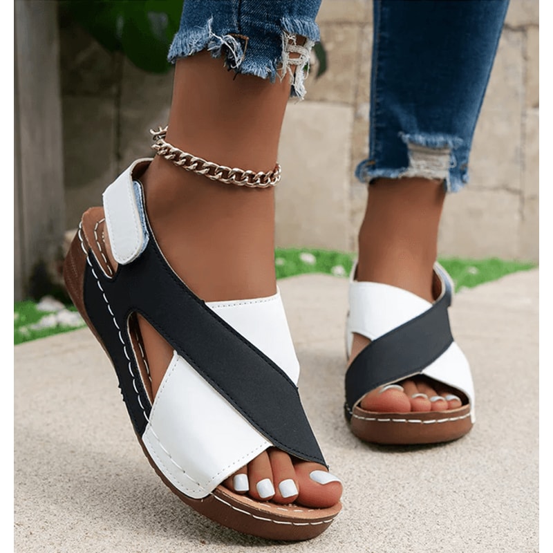 Everyday Comfort Peep Toe Wedge Sandals For Women 2
