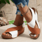 Everyday Comfort Peep Toe Wedge Sandals For Women 5