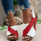 Everyday Comfort Peep Toe Wedge Sandals For Women 6