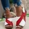 Everyday Comfort Peep Toe Wedge Sandals For Women 6
