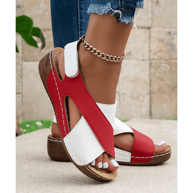 Everyday Comfort Peep Toe Wedge Sandals For Women 7