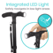 Collapsible LED Walking Cane With AntiSlip Base 1
