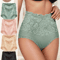 4 Pack High Waisted Jacquard Cotton Briefs 0