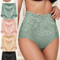 4 Pack High Waisted Jacquard Cotton Briefs 0