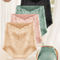 4 Pack High Waisted Jacquard Cotton Briefs 4