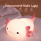 LunaLumi Axolotl Touch Rechargeable Night Light 0