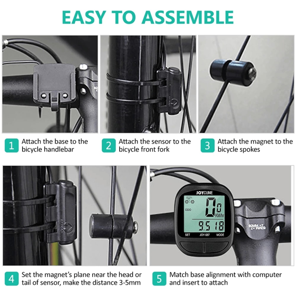 RideTrack Plus Bicycle Computer LED Display 5