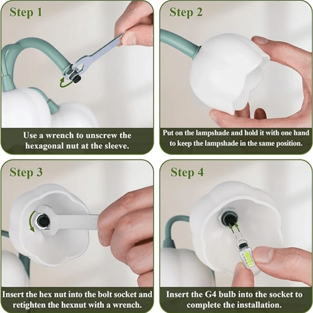 LilyGrace Vintage Floral Table Lamp 4