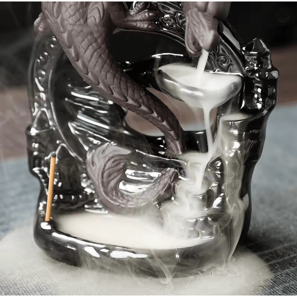 DragonMist Ceramic Backflow Incense Fountain 2