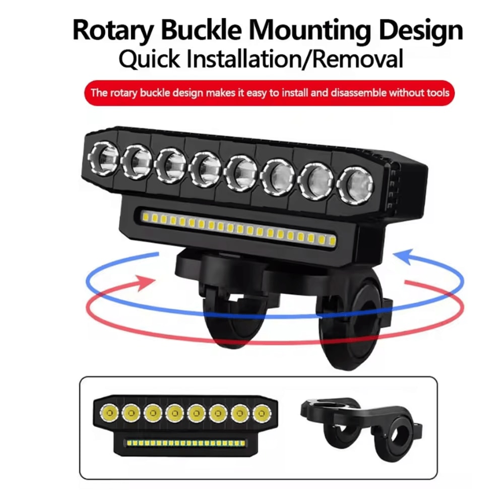RideGuard 6 Mode USB Rechargeable Bike Light And Horn 2