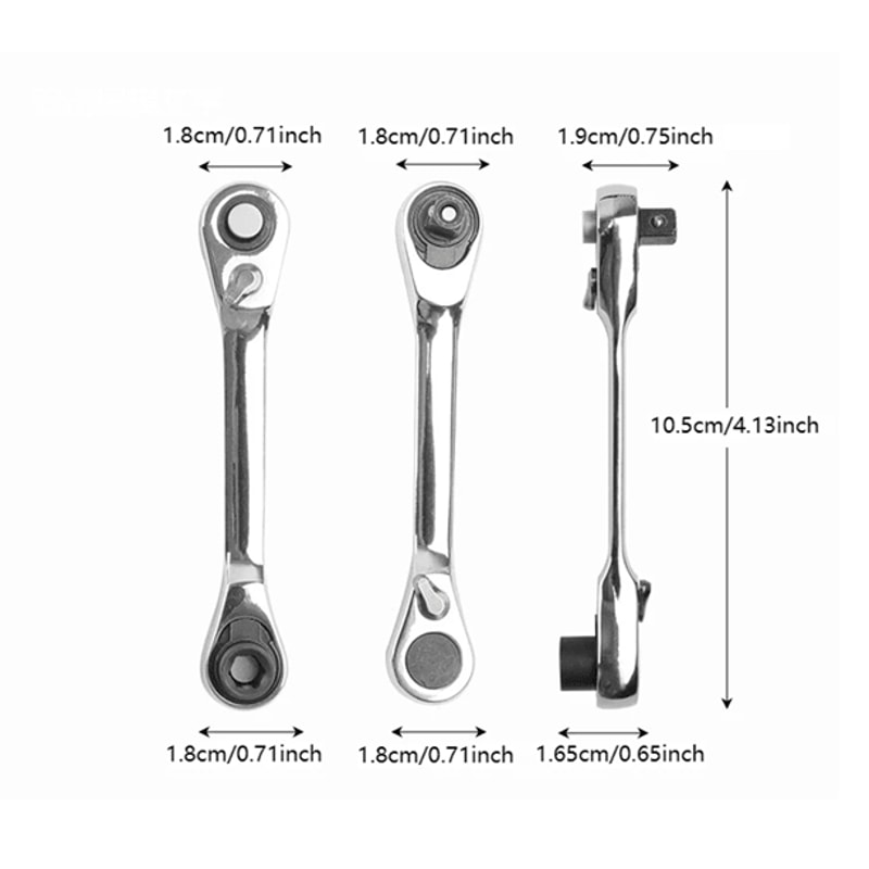 Compact 2in1 Ratchet Wrench And Screwdriver Bit Set 3