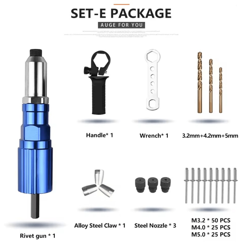 Cordless Rivet Nut Drill Adapter Tool 5
