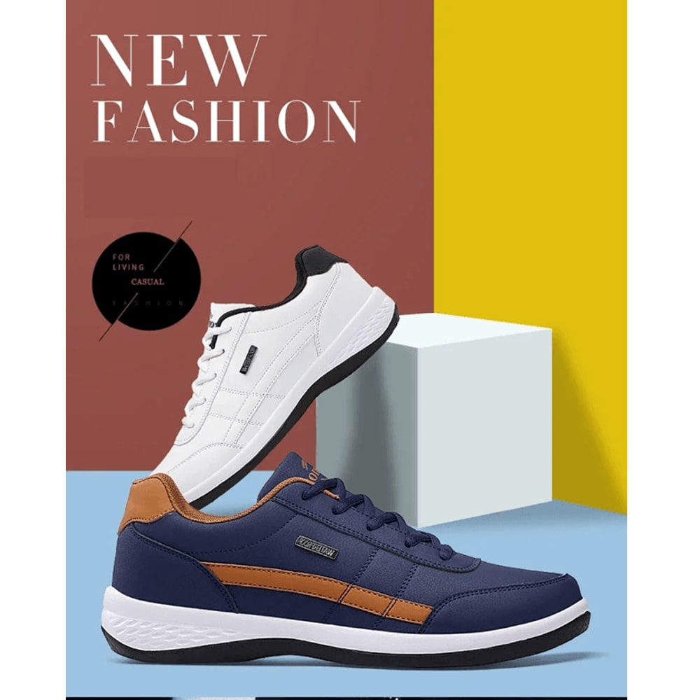 Everyday Waterproof Leather Sneakers For Men 0
