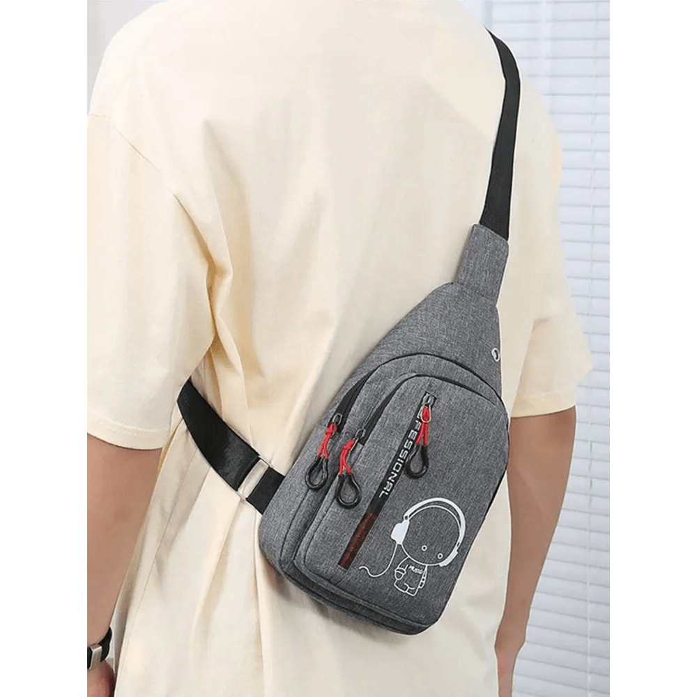 Stylish Nylon Mens Chest Bag Casual Sling Crossbody For Cycling And Everyday 0