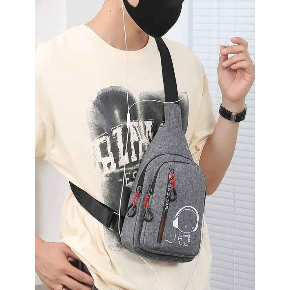 Stylish Nylon Mens Chest Bag Casual Sling Crossbody For Cycling And Everyday 2