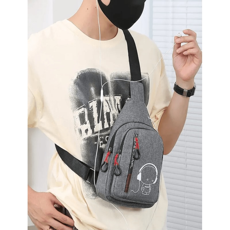 Stylish Nylon Mens Chest Bag Casual Sling Crossbody For Cycling And Everyday 2