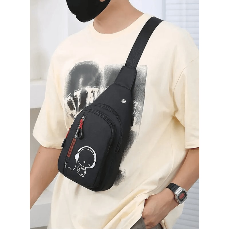 Stylish Nylon Mens Chest Bag Casual Sling Crossbody For Cycling And Everyday 3