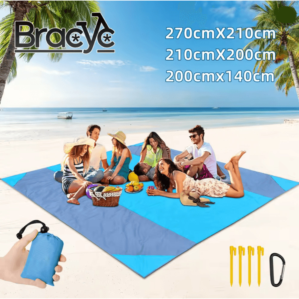 Waterproof Pocket Beach Blanket Portable Sand Free Picnic Mat 0